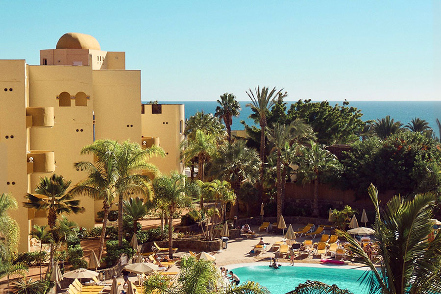 Poolområde på hotel Monte Feliz i San Augustin på Gran Canaria